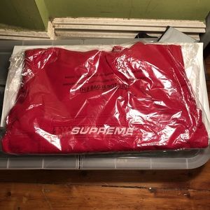 Supreme Zip Pouch Hoodie Red Size M